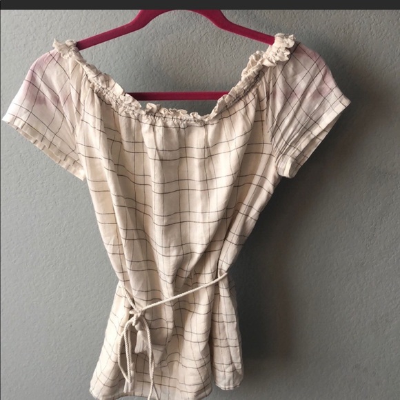 Sezane off the Shoulder Blouse - Picture 2 of 4